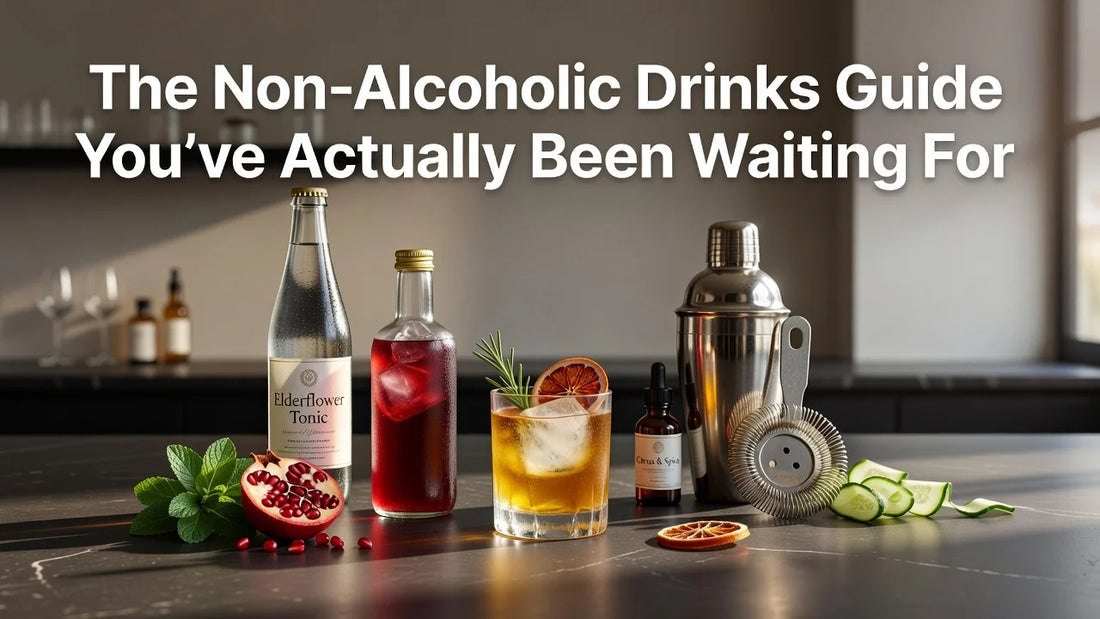 Professional header image for list-based article: The Non-Alcoholic Drinks Guide You've Actually Been Waiti...
