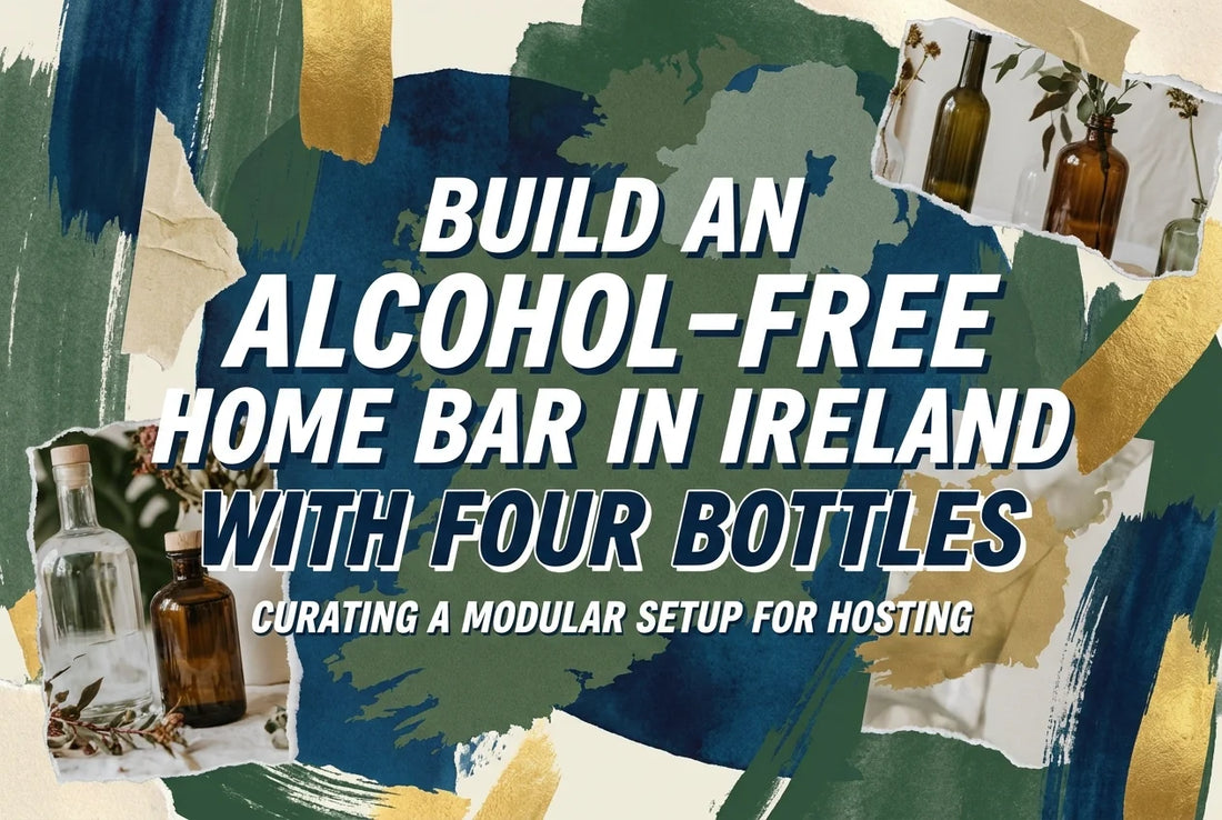Professional header image for step-by-step guide: Build an Alcohol-Free Home Bar in Ireland With Four Bottles