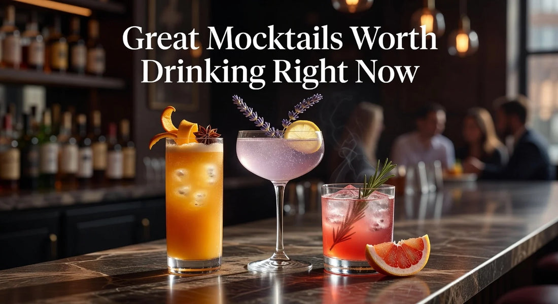 Professional header image for list-based article: Great Mocktails Worth Drinking Right Now