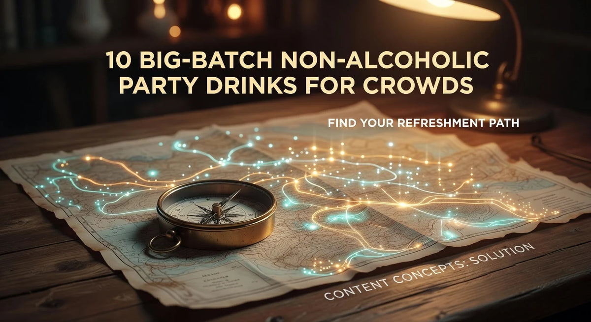 Professional header image for list-based article: 10 Big-Batch Non-Alcoholic Party Drinks for Crowds