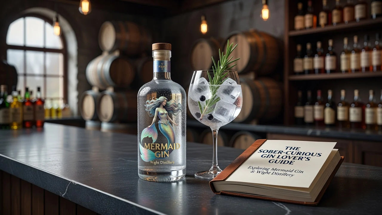 Professional header image for comparison analysis: Mermaid Gin and the Sober-Curious Gin Lover's Guide