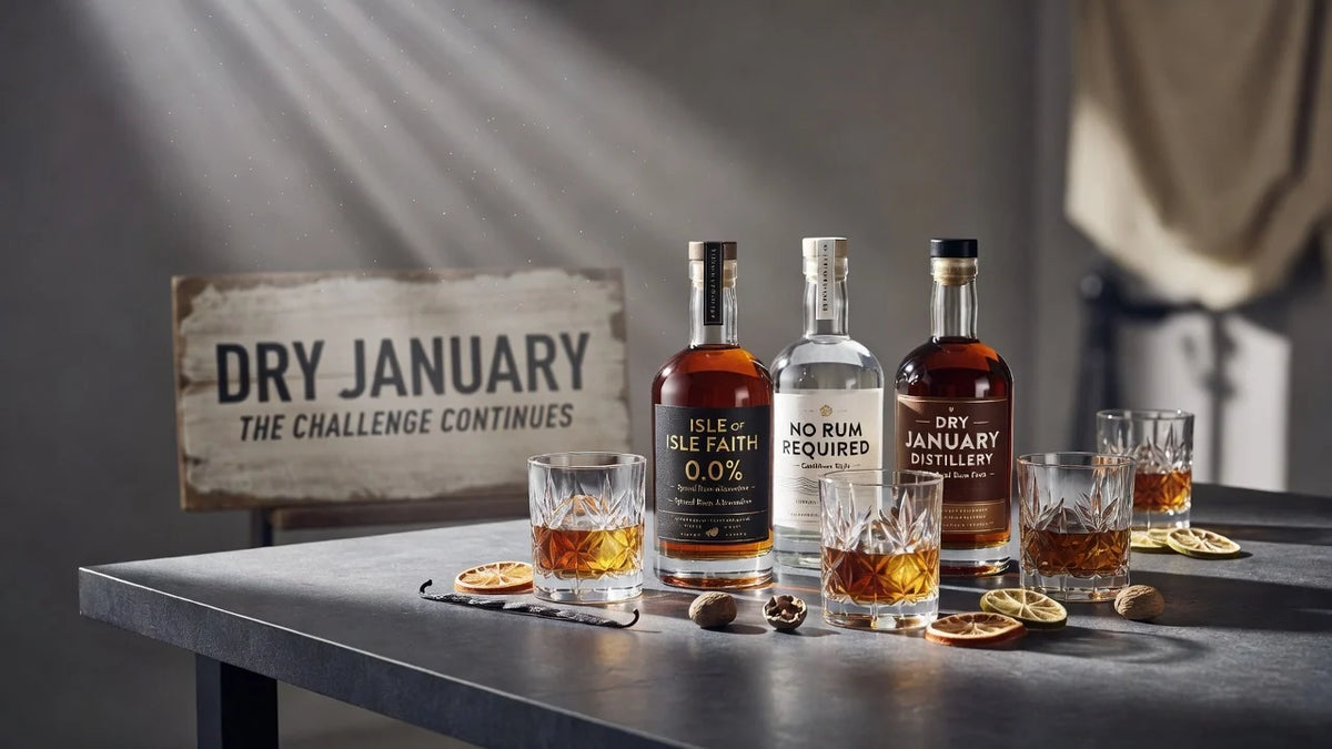 Professional header image for list-based article: The Best Alcohol Free Rums for People Who Love Rum