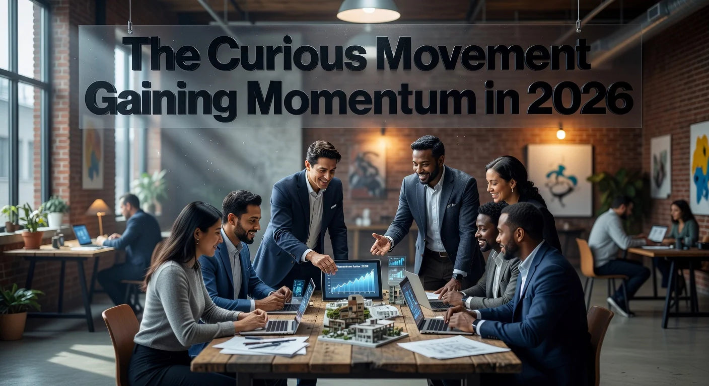 Professional header image for industry analysis: The Curious Movement Gaining Momentum in 2026